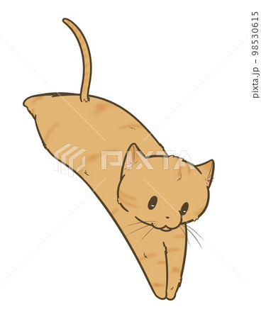 【動物】ジャンプして下に降りる猫 98530615