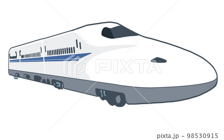 新幹線のシンプルなイラスト のぞみ ひかり こだま 電車 鉄道 旅行 交通機関 出張 のイラスト素材