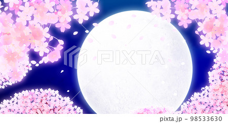 夜桜 桜まつり 背景素材 夜桜 桜まつり 背景素材 98533630