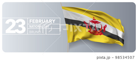 Brunei happy national day greeting card, banner vector illustration 98534507