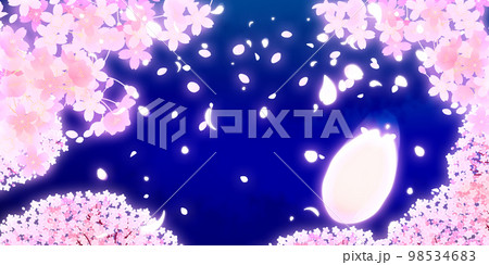 Moonlight Park Night Cherry Blossoms wallpaper in 360x720 resolution