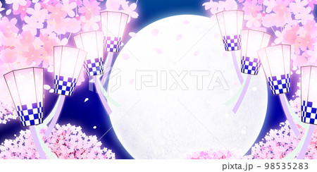 桜 桜まつり 夜桜 背景素材 桜 桜まつり 夜桜 背景素材 98535283