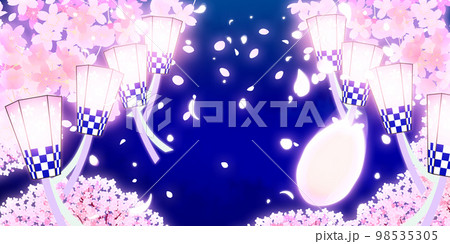 桜 桜まつり 夜桜 背景素材 桜 桜まつり 夜桜 背景素材 98535305