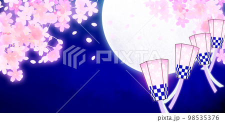 桜 桜まつり 夜桜 背景素材 桜 桜まつり 夜桜 背景素材 98535376
