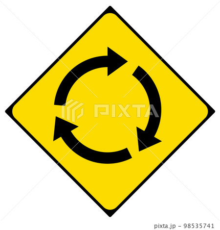 道路標識　ロータリーの矢印アイコン 98535741