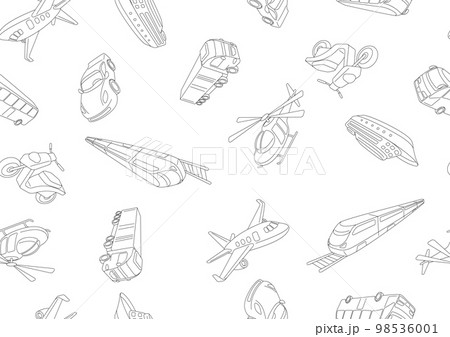 Transportation seamless pattern. Business or industrial image. 98536001