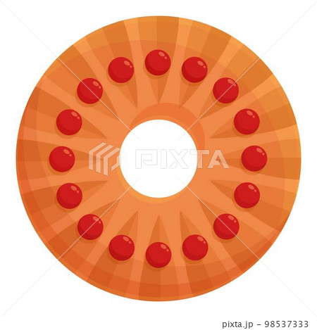 School upside-down cake icon cartoon vector. Cooking tart. Tatin sugar School upside-down cake icon cartoon vector. Cooking tart. Tatin sugar 98537333