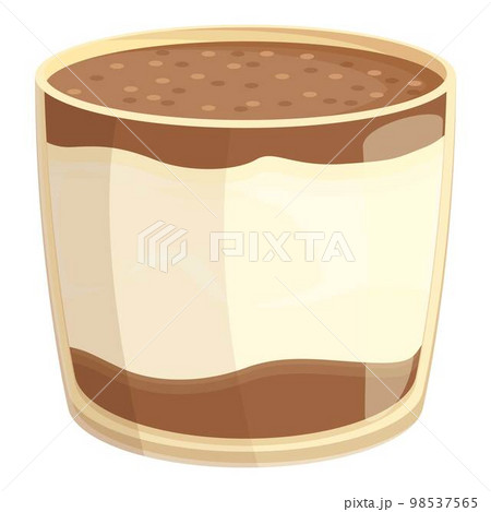 Milk tiramisu icon cartoon vector. Cake food. Coffee cream Milk tiramisu icon cartoon vector. Cake food. Coffee cream 98537565