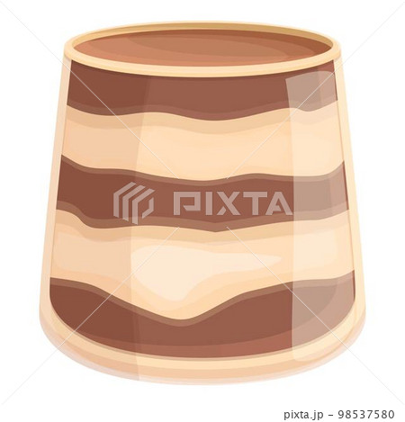 Tiramisu coffee icon cartoon vector. Cake food. Sweet cocoa Tiramisu coffee icon cartoon vector. Cake food. Sweet cocoa 98537580