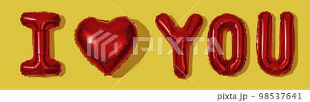 text I love you, web banner format 98537641