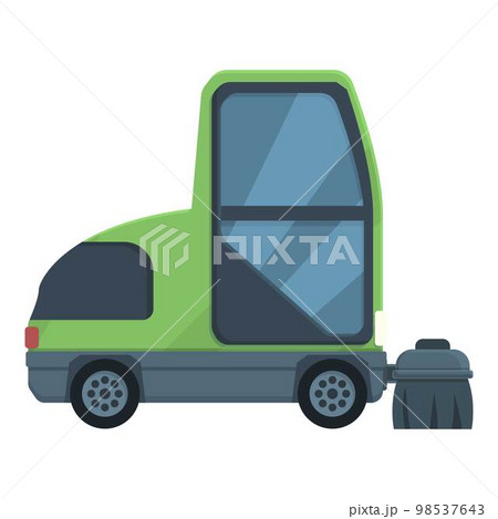Sweeper vehicle icon cartoon vector. Street truck. City machine Sweeper vehicle icon cartoon vector. Street truck. City machine 98537643