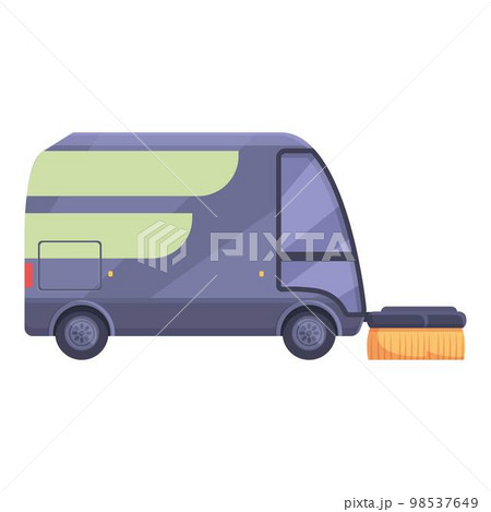 New sweeper icon cartoon vector. Street road. Clean side 98537649