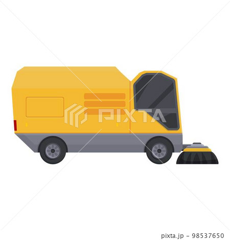 Refuse sweeper icon cartoon vector. Street truck. Clean side 98537650