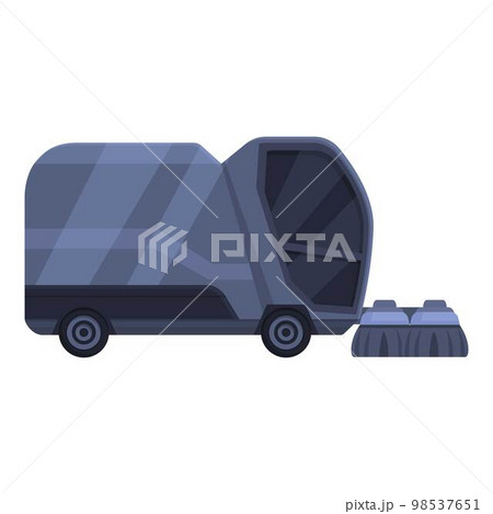 Floor sweeper icon cartoon vector. Street truck. Company side 98537651