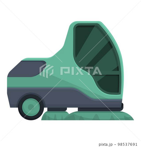 Clean sweeper icon cartoon vector. Street truck. Side vehicle 98537691