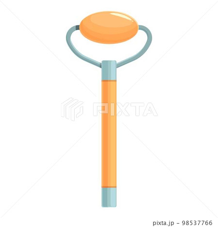 Young facial roller icon cartoon vector. Skin care. Cosmetic stone Young facial roller icon cartoon vector. Skin care. Cosmetic stone 98537766