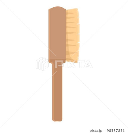 Wood brush icon cartoon vector. Beauty body. Woman spa 98537851