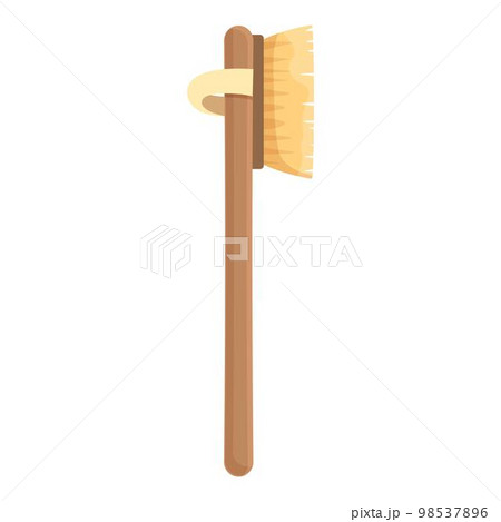 Body massage brush icon cartoon vector. Wood tool. Spa care Body massage brush icon cartoon vector. Wood tool. Spa care 98537896