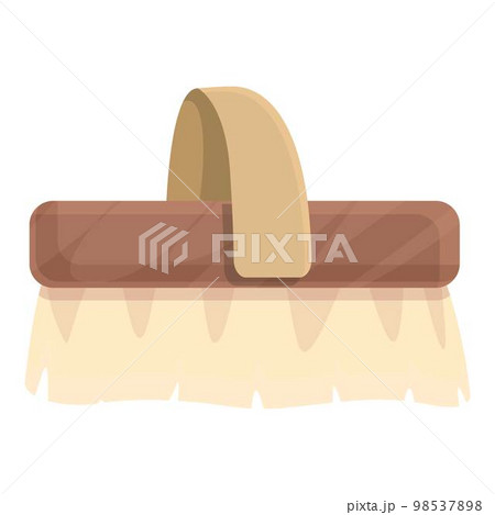 Massage brush icon cartoon vector. Wood body. Spa tool 98537898