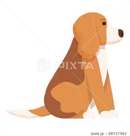 Canine stand icon cartoon vector. Puppy run. Pet design 98537962