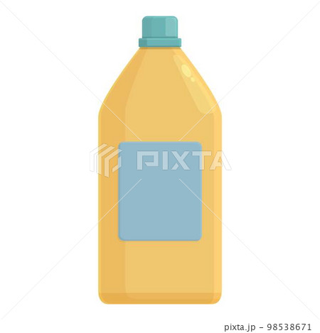 Wash chemical bottle icon cartoon vector. Home laundry. Container dish 98538671