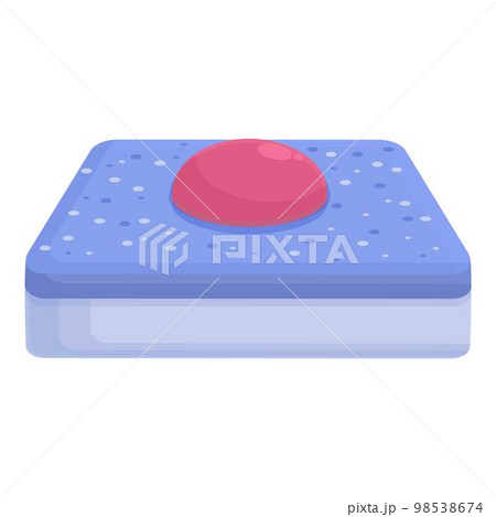 Gel ball sponge icon cartoon vector. Detergent bottle. Home soap 98538674