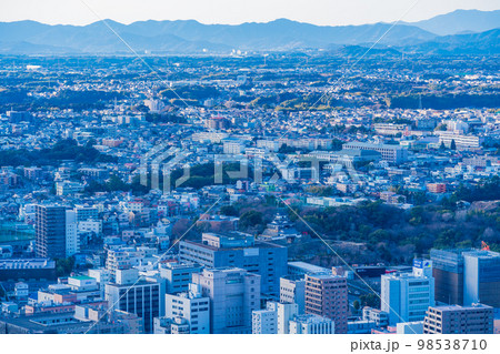 (静岡県)浜松市の街並み 浜松城付近 (静岡県)浜松市の街並み 浜松城付近 98538710