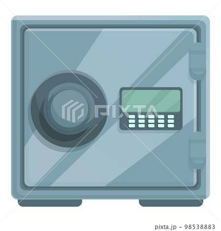 Cash box icon cartoon vector. Bank safe. Steel security 98538883