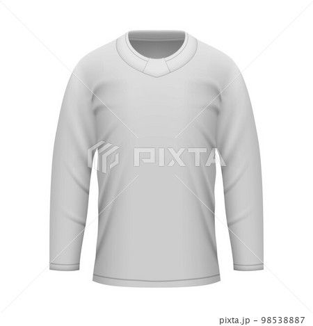 realistic shirt template with long sleeve for ice hoskey jersey 98538887