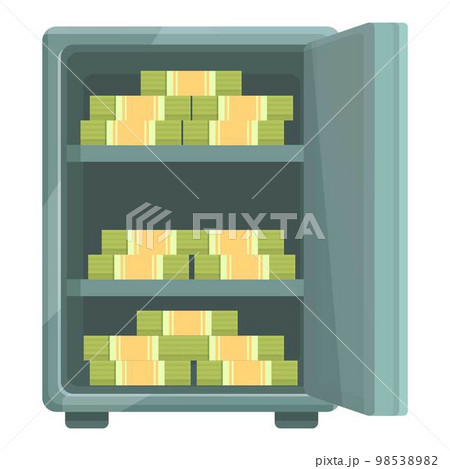 Money safety icon cartoon vector. Bank box. Security cash Money safety icon cartoon vector. Bank box. Security cash 98538982