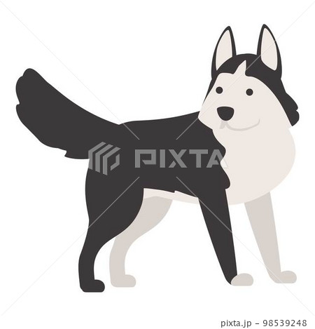 Funny husky icon cartoon vector. Siberian dog. Happy animal 98539248