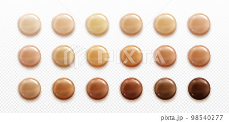Beige to chocolate foundation or paint drops Beige to chocolate foundation or paint drops 98540277