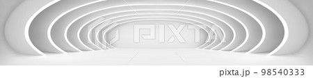 Abstract white tunnel under multiple round arches Abstract white tunnel under multiple round arches 98540333