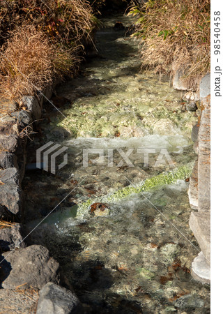 草津温泉にある西の河原公園の美しい風景 草津温泉にある西の河原公園の美しい風景 98540458