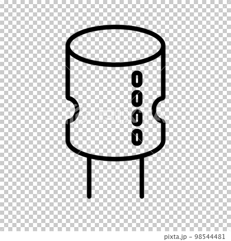 Simple capacitor part icon. vector. Simple capacitor part icon. vector. 98544481
