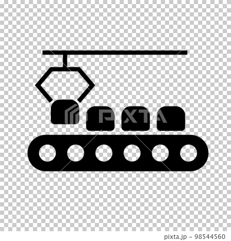 Manufacturing silhouette icon. production factory. vector. 98544560