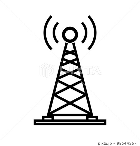 broadcast tower vector