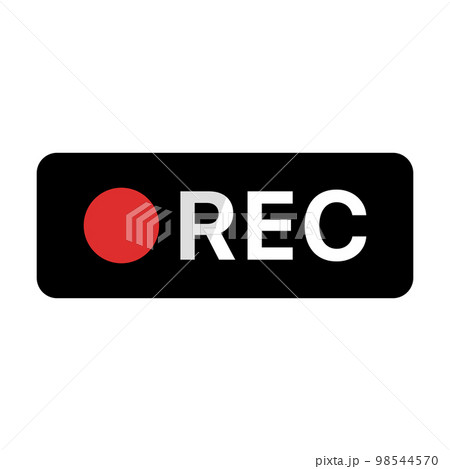 REC. レコーディングアイコン。録画中。ベクター。 REC. レコーディングアイコン。録画中。ベクター。 98544570