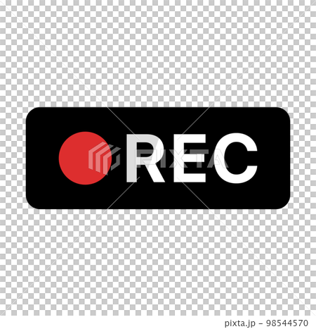 REC. レコーディングアイコン。録画中。ベクター。 REC. レコーディングアイコン。録画中。ベクター。 98544570