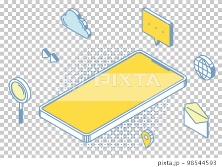 等距智能手機數字圖標 98544593