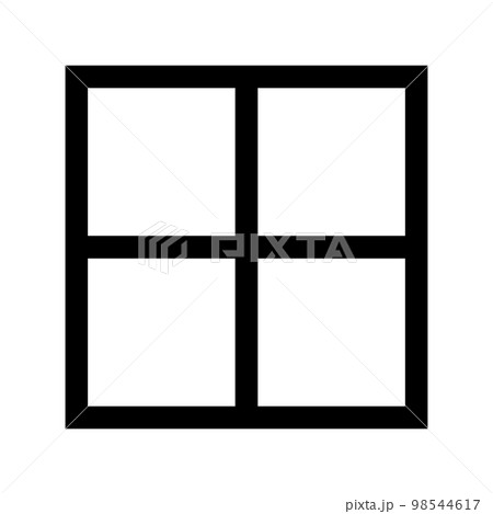 シンプルな窓のアイコン。窓ガラス。ベクター。 98544617