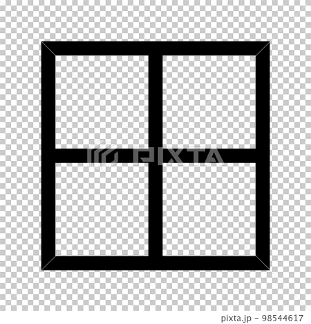 シンプルな窓のアイコン。窓ガラス。ベクター。 98544617