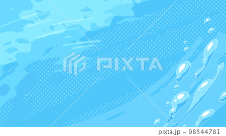 アニメ風_水のエフェクトの背景_水色_16:9 98544781