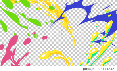 Colorful splashing water effect background_16:9 98544832