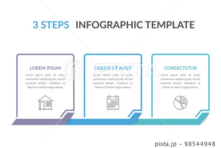 3 Steps - Infographic Templateのイラスト素材 [98544948] - PIXTA