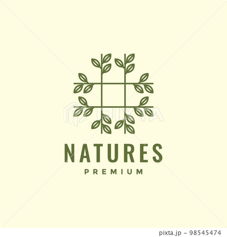 cross health care leaves nature herbal medicine logo design vector icon illustration template 98545474