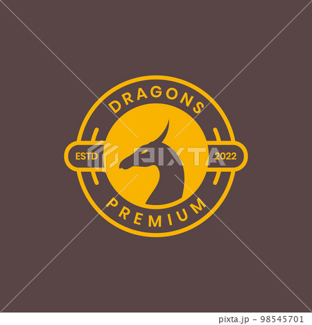 ancient head dragon legend fairytale horned modern badge sticker logo design vector icon illustration template ancient head dragon legend fairytale horned modern badge sticker logo design vector icon illustration template 98545701