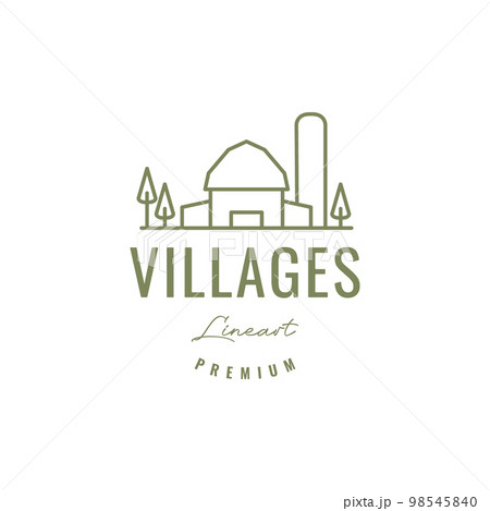 village cottage warehouse production lines art hipster logo design vector icon illustration template village cottage warehouse production lines art hipster logo design vector icon illustration template 98545840