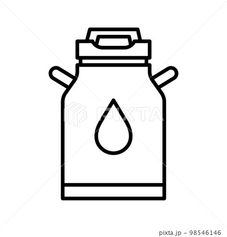 Milk barrel icon. Pictogram isolated on white background. 98546146