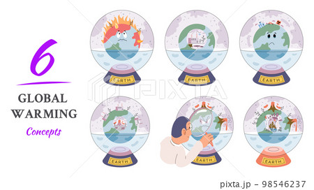 Climate change concept. Global warming metaphor. Temperature rising animal extinction. Environment Day Climate change concept. Global warming metaphor. Temperature rising animal extinction. Environment Day 98546237